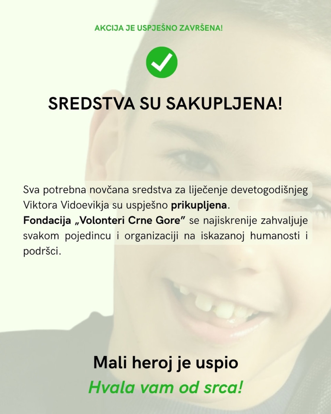 Sredstva su prikupljena